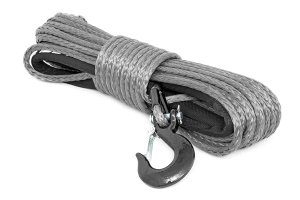 Synthetic Rope - Rough Country - 3/8 Inch | 85 Ft Length | 16,000 lbs - Gray